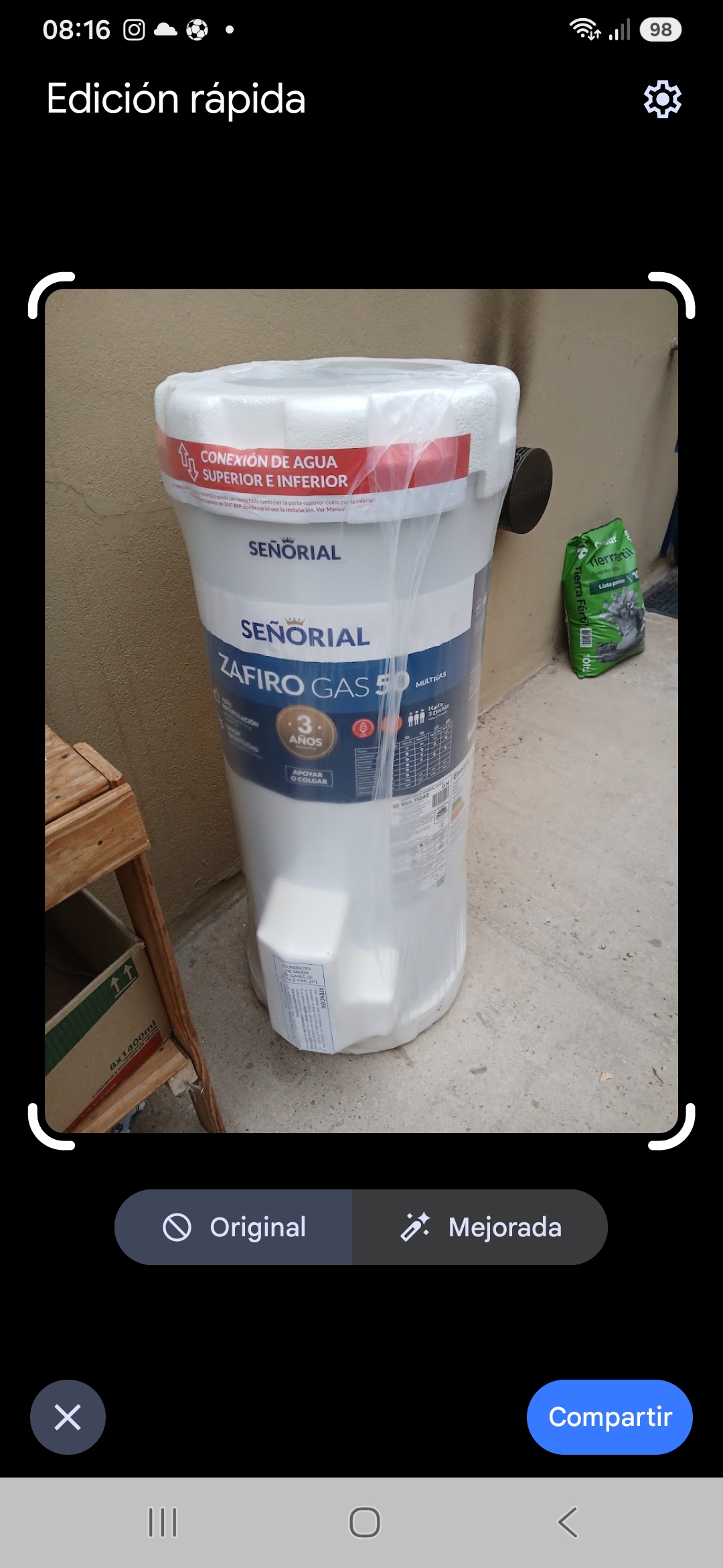Termotanque 50 litros